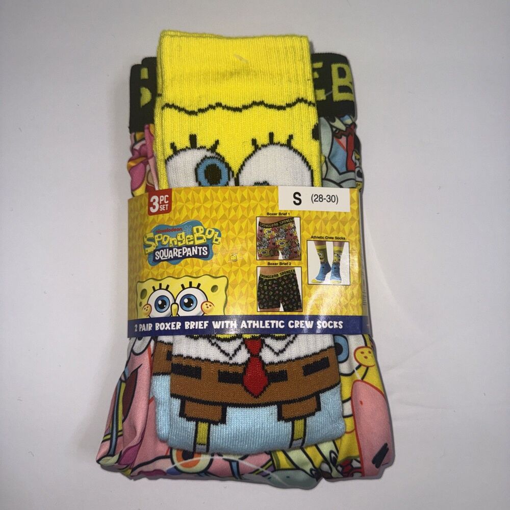 Licensed Character Men's 2 Pack Boxer Brief with Athletic Crew Socks Set